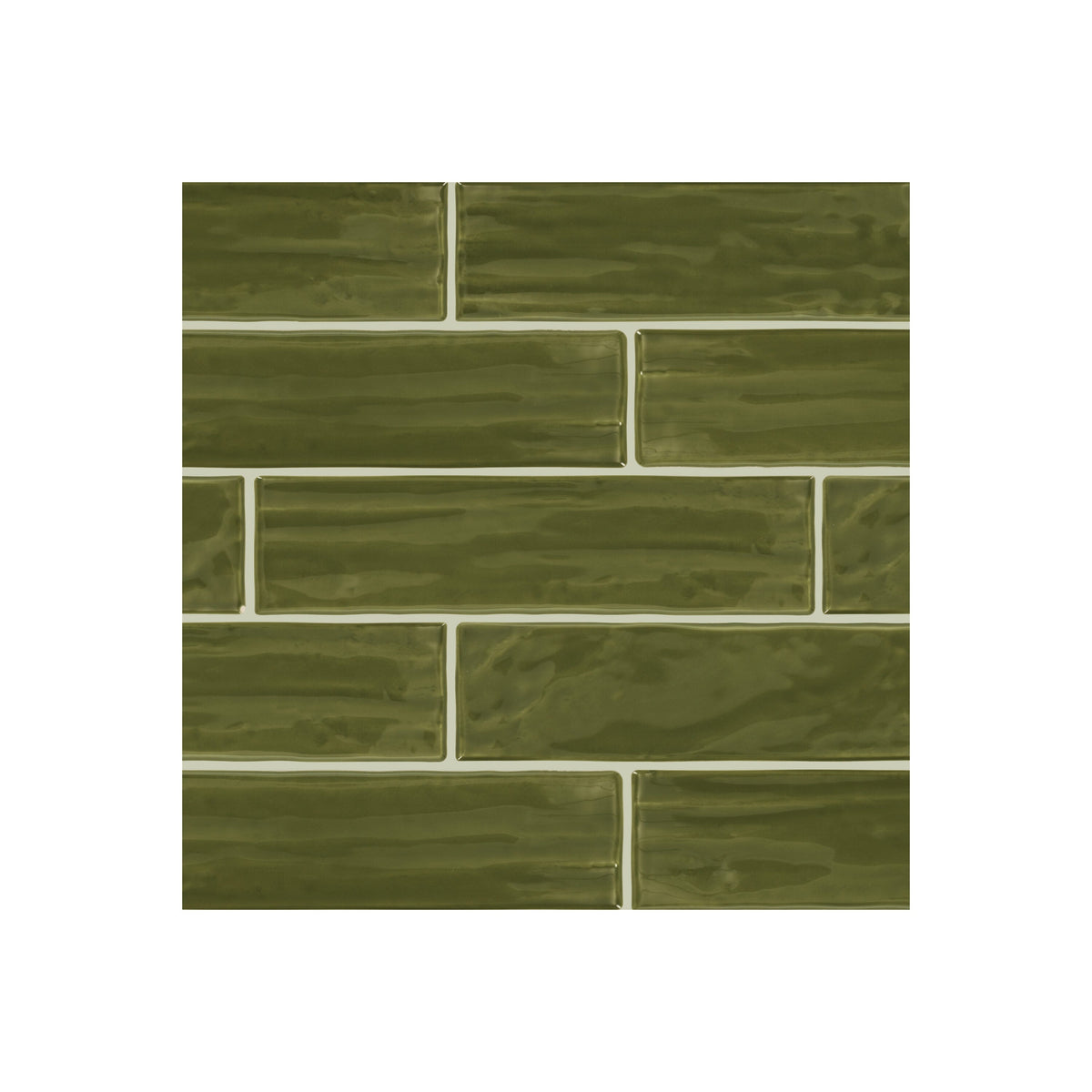 Daltile Artcrafted Fern 3-in x 12-in Glossy Ceramic Handcrafted look Wall Tile product image
