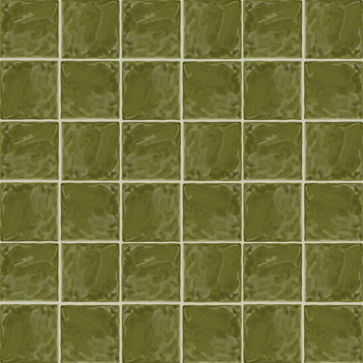 Daltile Artcrafted Fern 4-in x 4-in Glossy Ceramic Handcrafted look Wall Tile product image