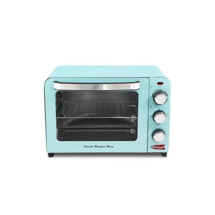 6-Slice/26 l Blue Retro Toaster Oven