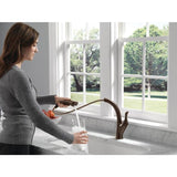 Delta Linden Venetian Bronze 1-Handle Deck-Mount Pull-Out Handle Kitchen Faucet (Deck Plate Included)