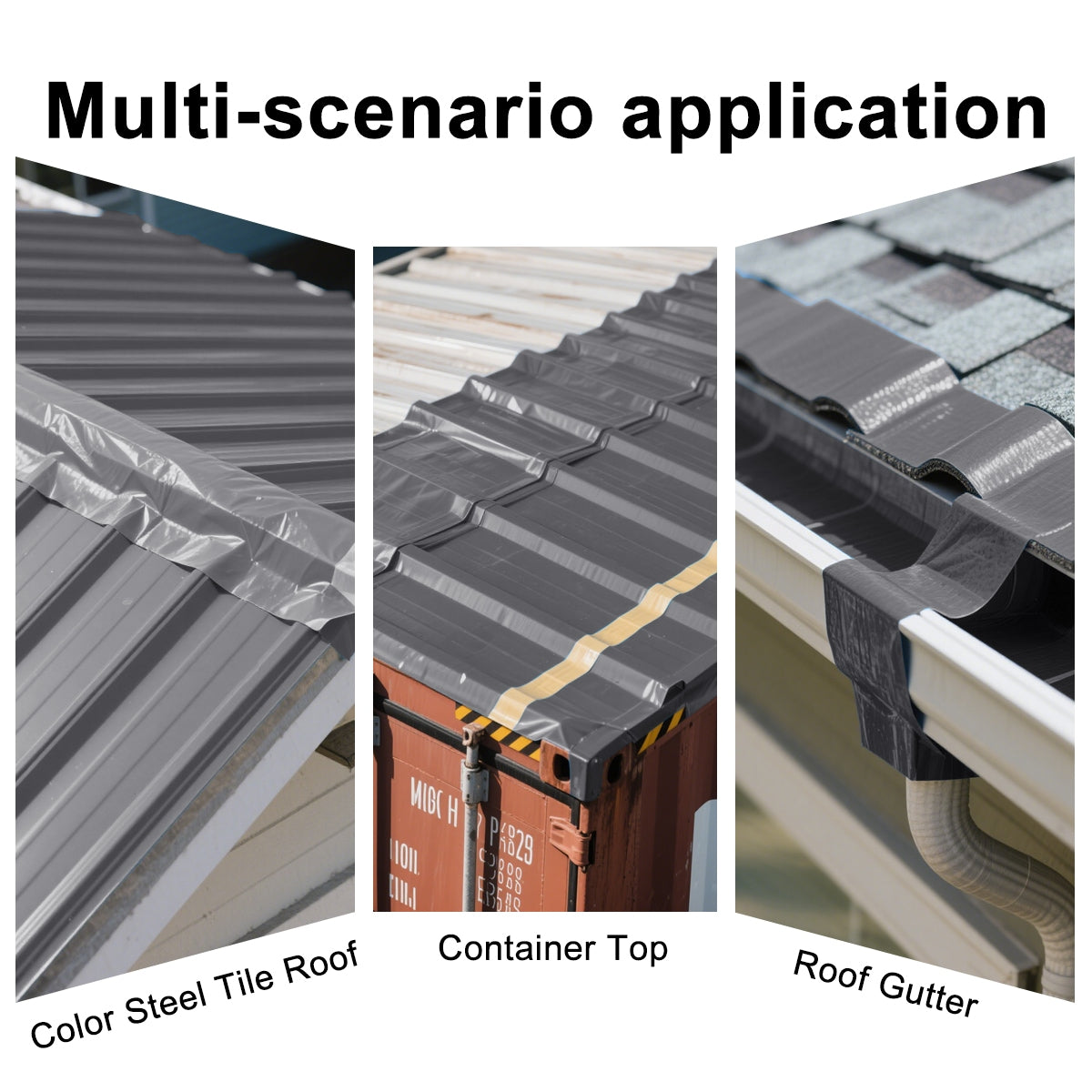 Agfabric Industrial Roof Waterproof Tape, Gray Roll Roofing, 0.98-ft W x 16.4-ft L (16.14-sq ft)