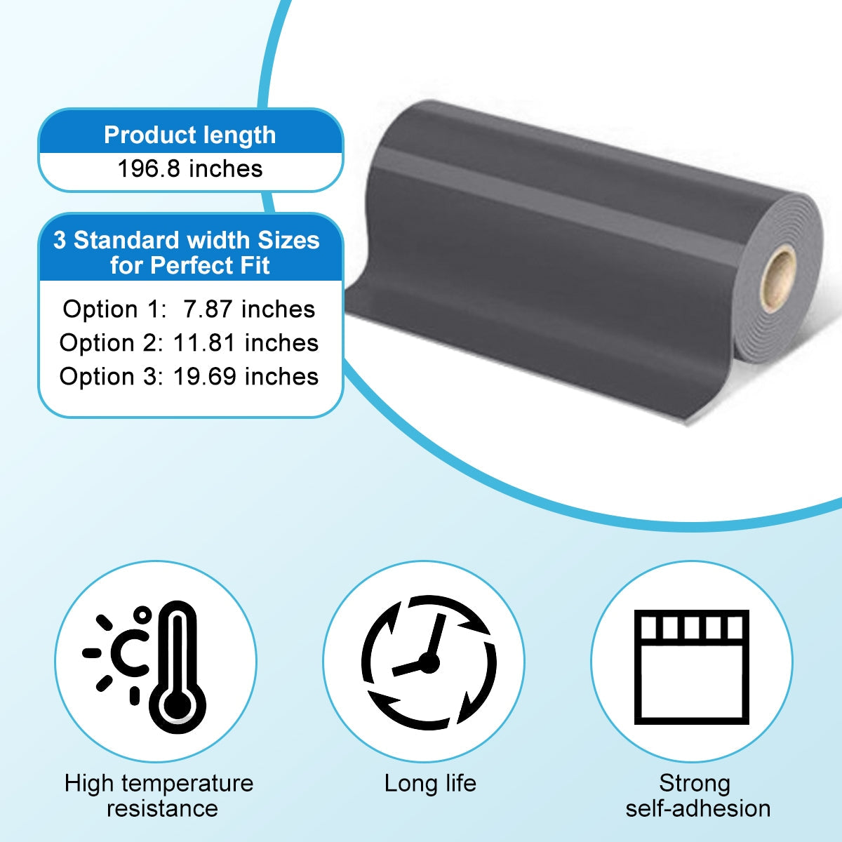 Agfabric Industrial Roof Waterproof Tape, Gray Roll Roofing, 0.98-ft W x 16.4-ft L (16.14-sq ft)