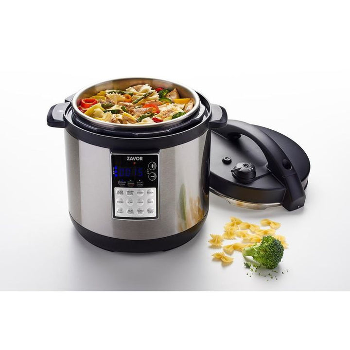 LUX EDGE 6 Qt. Stainless Steel Electric Pressure Cooker with Stainless Steel Cooking Pot