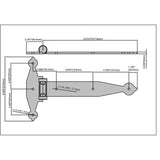 Everbilt 12 in. x 9 in. Black Gate Tee Hinge