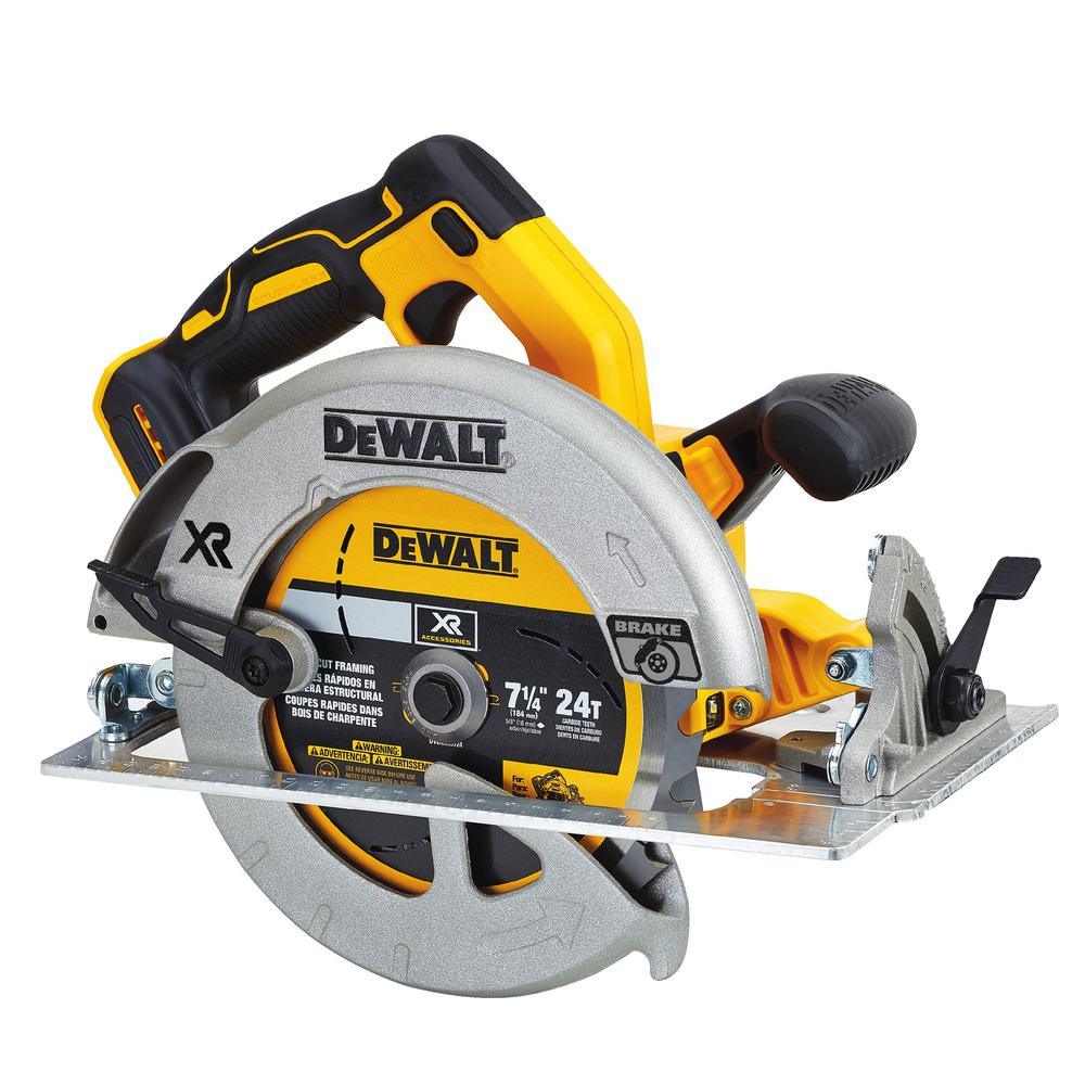 20-Volt MAX Lithium-Ion Cordless Brushless 7-1/4 in. Circular Saw with Brake with Bonus Premium Battery Pack 4.0 Ah - Super Arbor