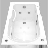 Nova Heated Step-In 5 ft. Walk-In Whirlpool Bathtub in White with Chrome Trim - Super Arbor