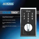 Century Matte Black Touch Electronic Door Lock Deadbolt - Super Arbor