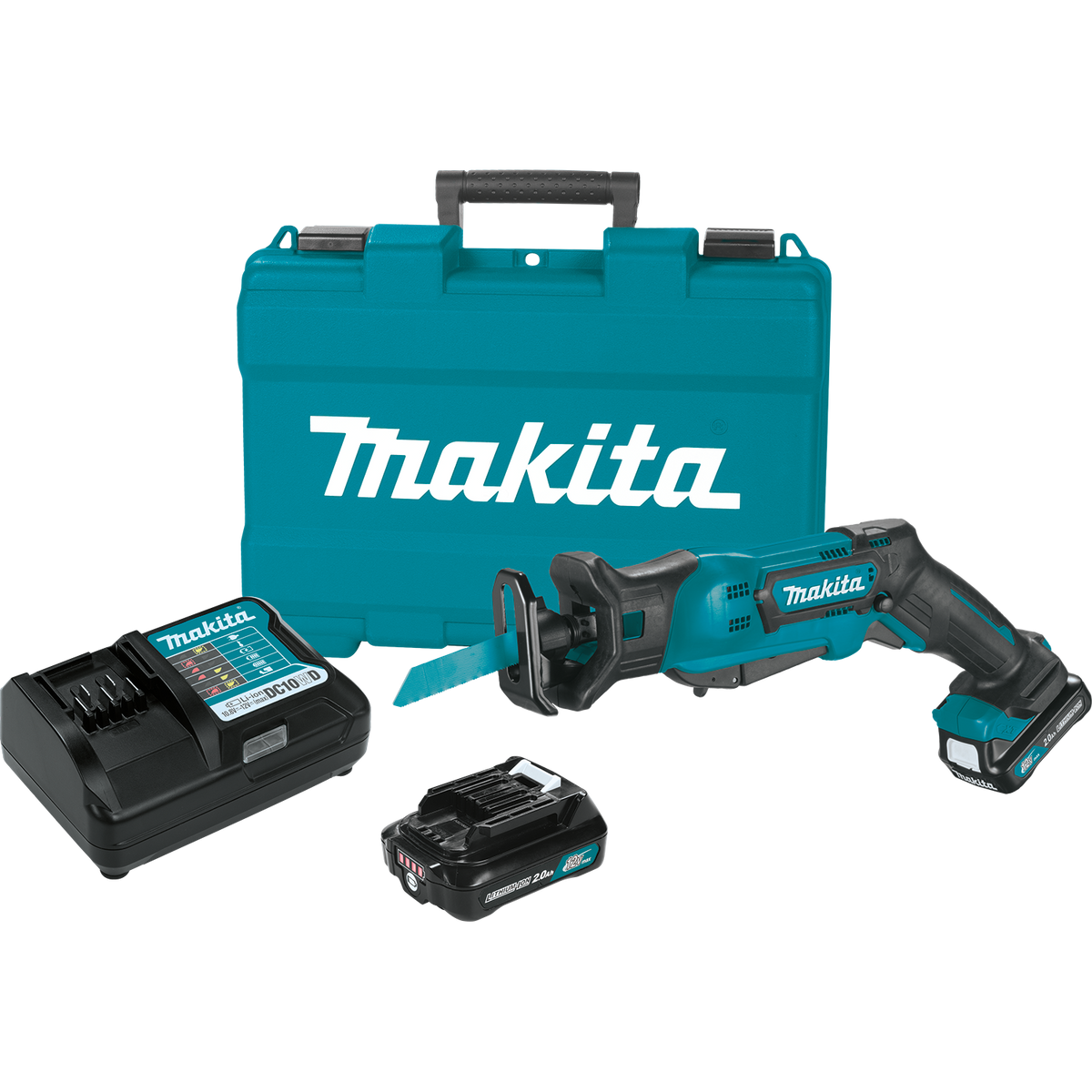 Makita 12V max CXT Lithium‑Ion Cordless Reciprocating Saw Kit (RJ03R1)