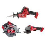 M18 FUEL 18-Volt Lithium-Ion Brushless Cordless HACKZALL Reciprocating Saw/Circular Saw/Grinder Combo Kit (3-Tool) - Super Arbor
