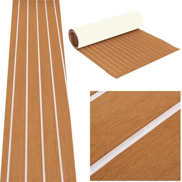 12 Colors 94''x35'' / 91''x35'' Marine Yacht Boat & RV Flooring Sheet Teak EVA Foam Synthetic Self-Adhesive Non-slip Mat 6mm Thicknes
