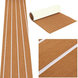 12 Colors 94''x35'' / 91''x35'' Marine Yacht Boat & RV Flooring Sheet Teak EVA Foam Synthetic Self-Adhesive Non-slip Mat 6mm Thicknes