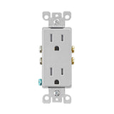Decora 15 Amp Tamper-Resistant Duplex Outlet, White (10-Pack) - Super Arbor