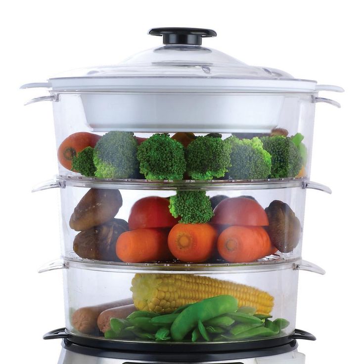 3-Tier 12 Qt. Stainless Steel Countertop Food Steamer and Rice Cooker