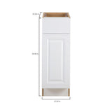 Benton Assembled 12x34.5x24.5 in. Base Cabinet with Soft Close Full Extension Drawer in White - Super Arbor