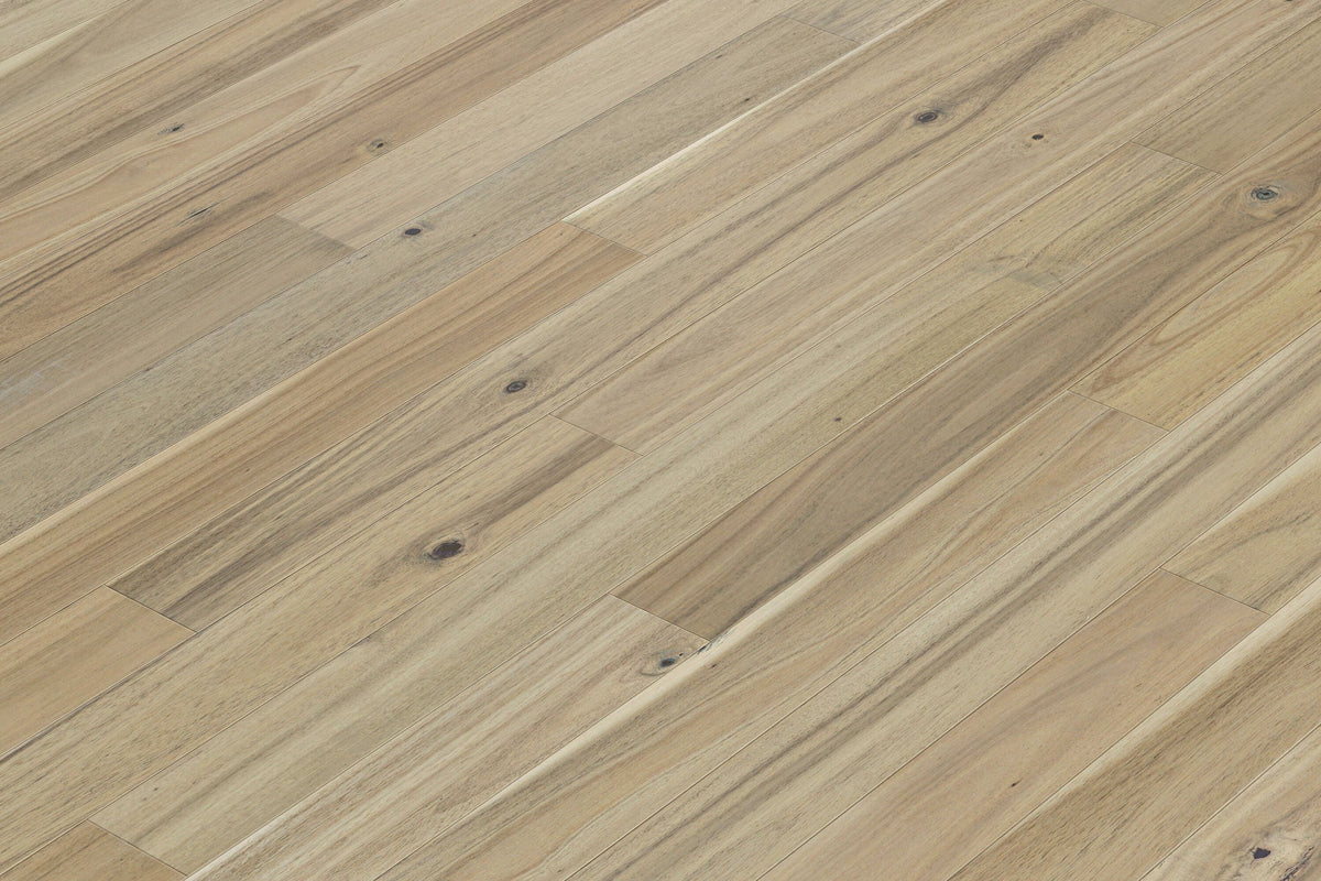 allen + roth Acacia Greystone hardwood flooring — alternate angle