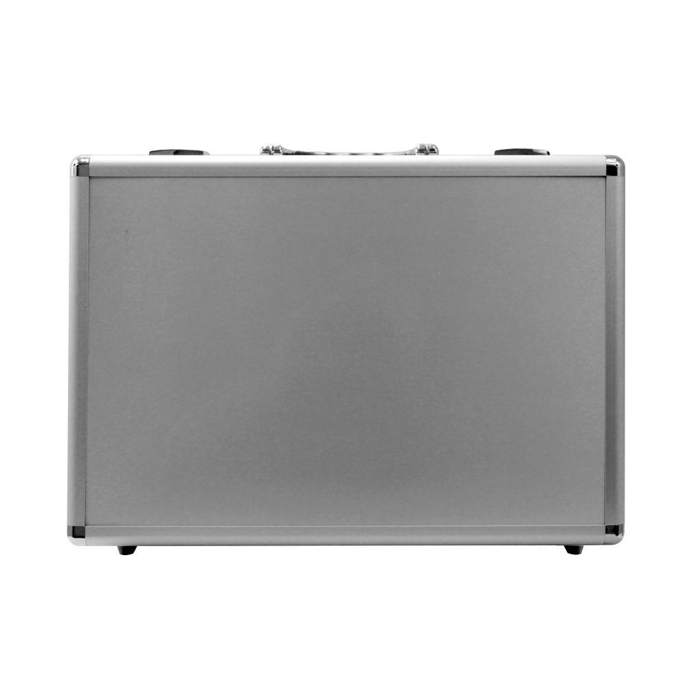 10.75 in. Smooth Silver Aluminum Tool Case with Foam - Super Arbor