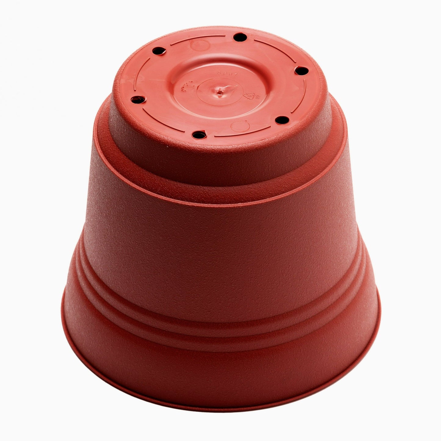 Bloem Saturn Planter w/ Saucer 10" Burnt Red