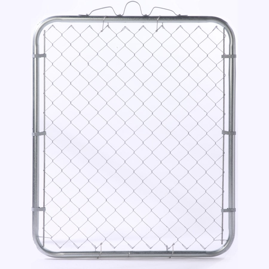 5-ft H x 3-1/2-ft W Galvanized Steel Walk-thru Chain Link Fence Gate with Mesh Size 2.375-in