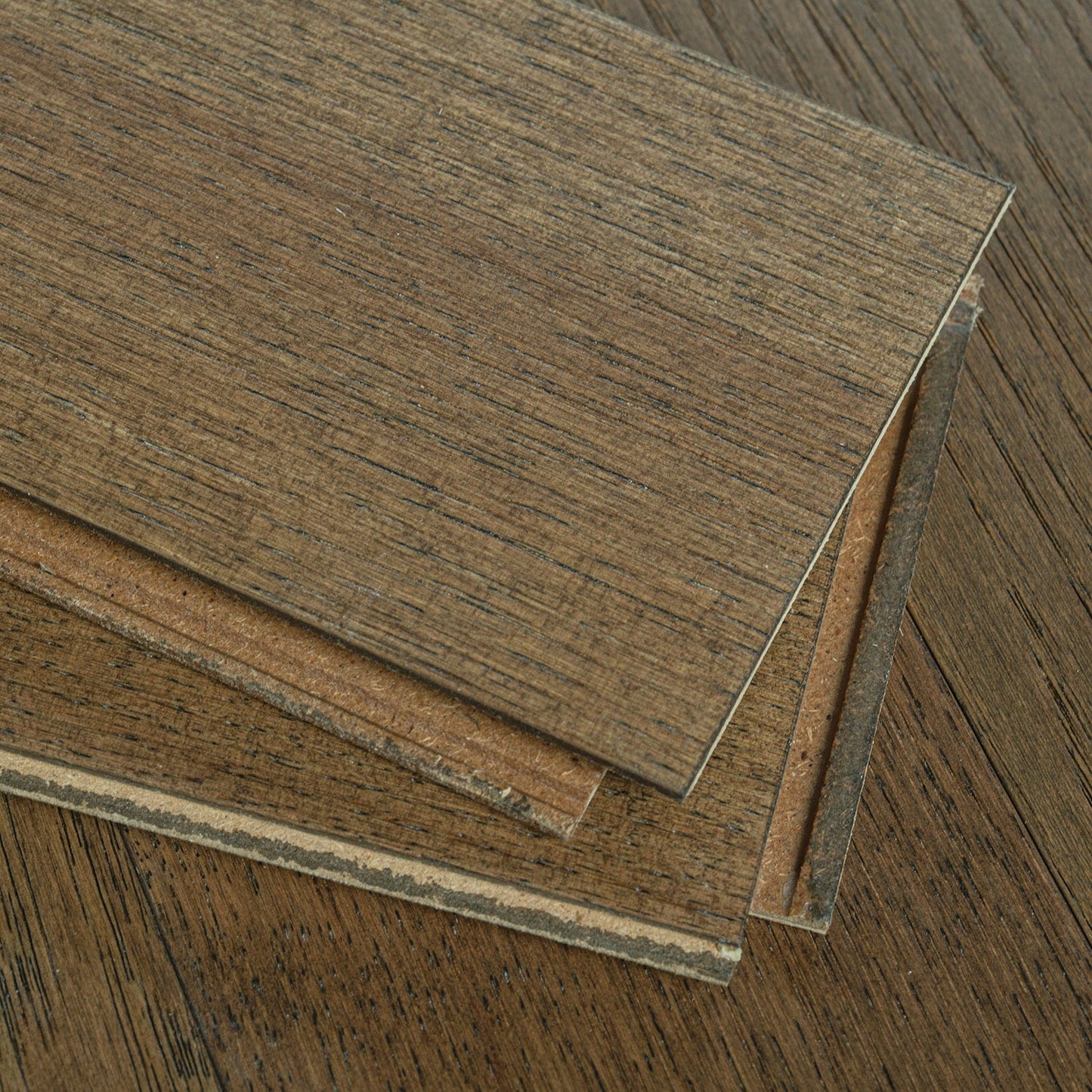 allen + roth Hickory Saddle hardwood flooring — installed room view