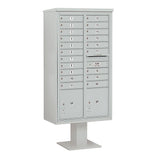 3400 Series Black Mount 4C Pedestal Mailbox with 20 MB1 Doors/2 PL - Super Arbor