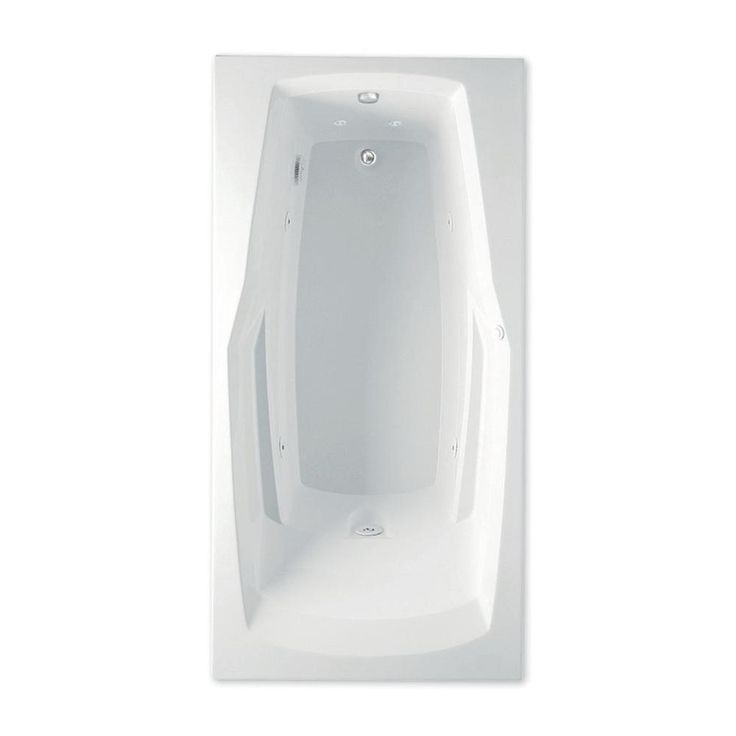 Ascot II 66 in. Acrylic Reversible Drain Rectangular Drop-In Whirlpool Bathtub with Heater in White