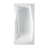 Ascot II 66 in. Acrylic Reversible Drain Rectangular Drop-In Whirlpool Bathtub with Heater in White