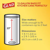 Glad 100-Pack 13-Gallon Fresh Clean Gray Plastic Kitchen Trash Bag