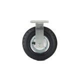 8 in. black Fixed plate Caster, 176.4 lb. Load Rating - Super Arbor