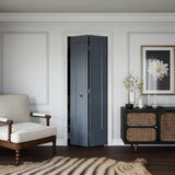 Masonite Livingston 24-in x 80-in Primed 3-Panel Square Molded Composite Bifold Door, Hollow Core (Hardware Included)