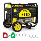 CHAMPION POWER EQUIPMENT 6250-Watt Dual-Fuel Powered Portable Generator with CO Shield Technology