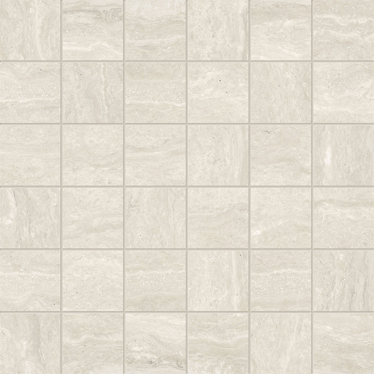 Satori Travertino Stratus 12-in x 12-in Honed Porcelain Marble look Mosaic Floor and Wall Tile product image