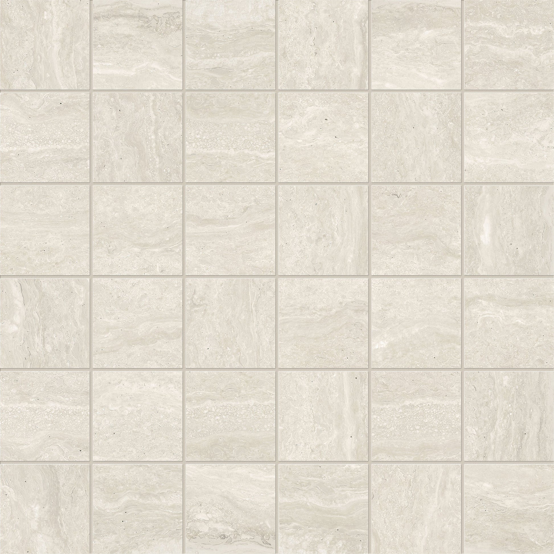 Satori Travertino Stratus 12-in x 12-in Honed Porcelain Marble look Mosaic Floor and Wall Tile product image