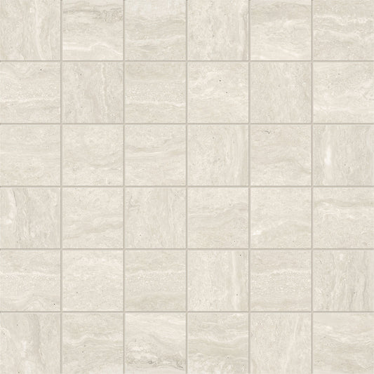Satori Travertino Stratus 12-in x 12-in Honed Porcelain Marble look Mosaic Floor and Wall Tile product image