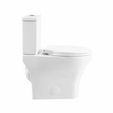 Sublime II 2-piece 0.8/1.28 GPF Dual Flush Round Toilet in Glossy White, Seat Included - Super Arbor