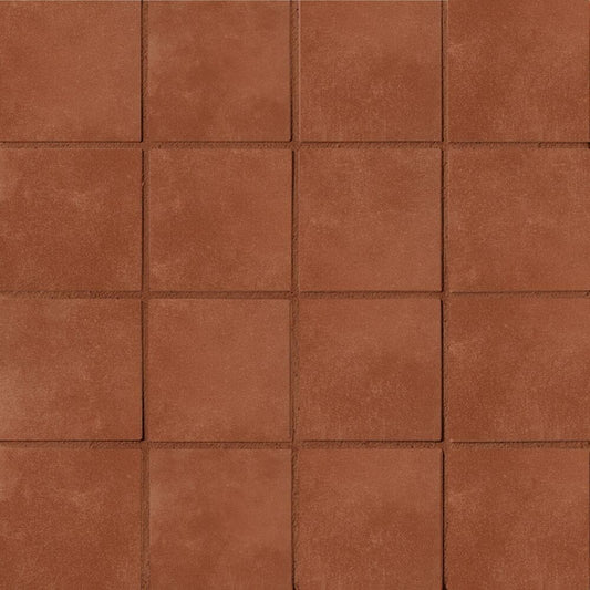 PIXL By Crossville Solenza Rosso 3-in x 3-in Matte Porcelain Cement look Mosaic Floor and Wall Tile product image