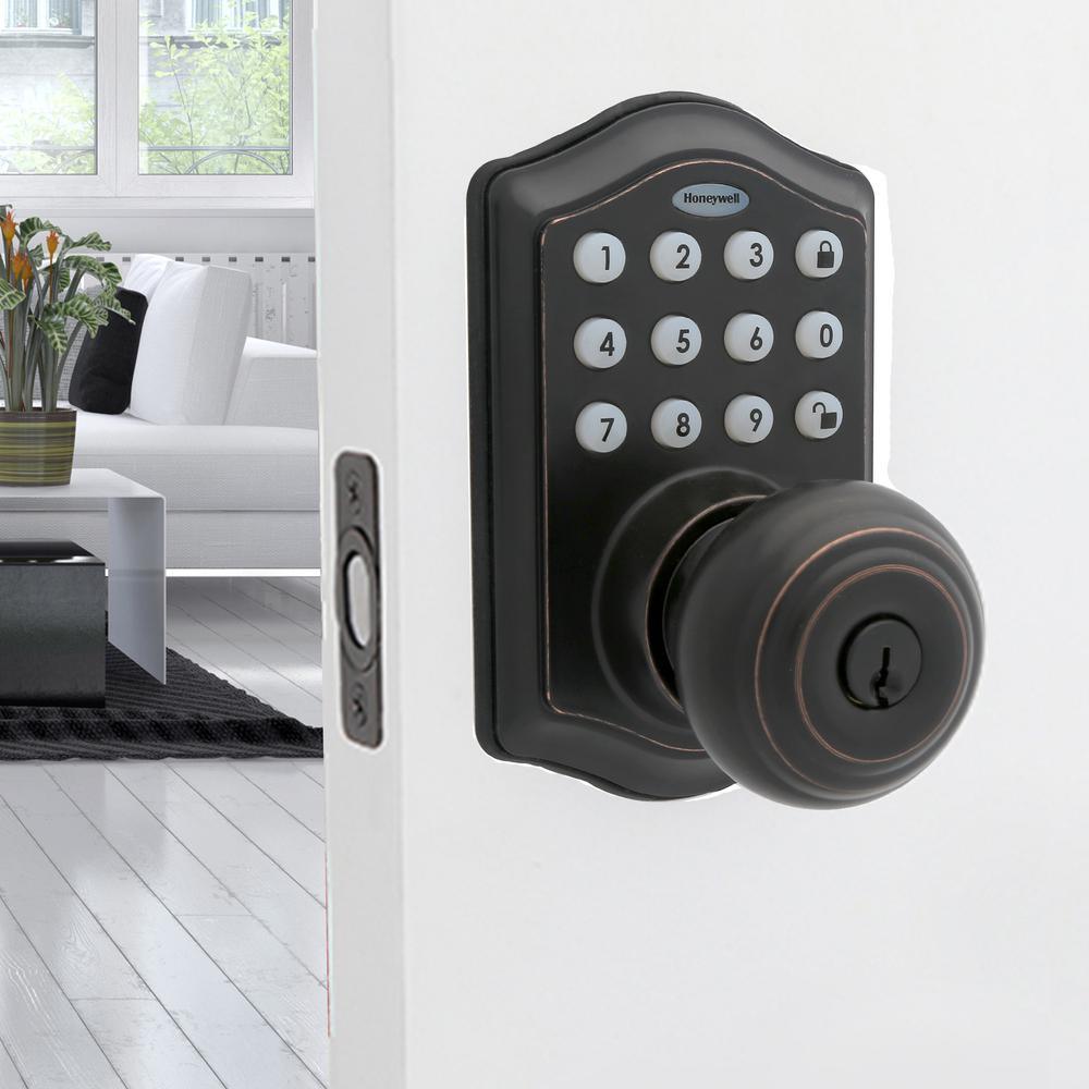 Oil Rubbed Bronze Keypad Electronic Knob Entry Door Lock - Super Arbor