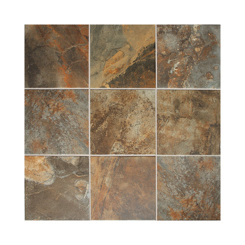 American Olean Kendal Slate 44-Pack Easdale Neutral 6-in x 6-in Glazed Porcelain Stone Look Floor and Wall Tile - Super Arbor