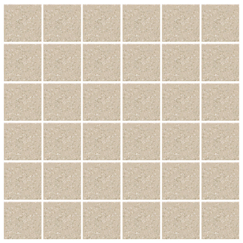 American Olean Unglazed Porcelain Mosaics 12-Pack Vanilla Cream 12-in x 24-in Unglazed Porcelain Uniform Squares Mosaic Floor and Wall Tile - Super Arbor