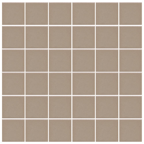 American Olean Unglazed Porcelain Mosaics 12-Pack Vanilla Cream 12-in x 24-in Unglazed Porcelain Uniform Squares Mosaic Floor and Wall Tile - Super Arbor