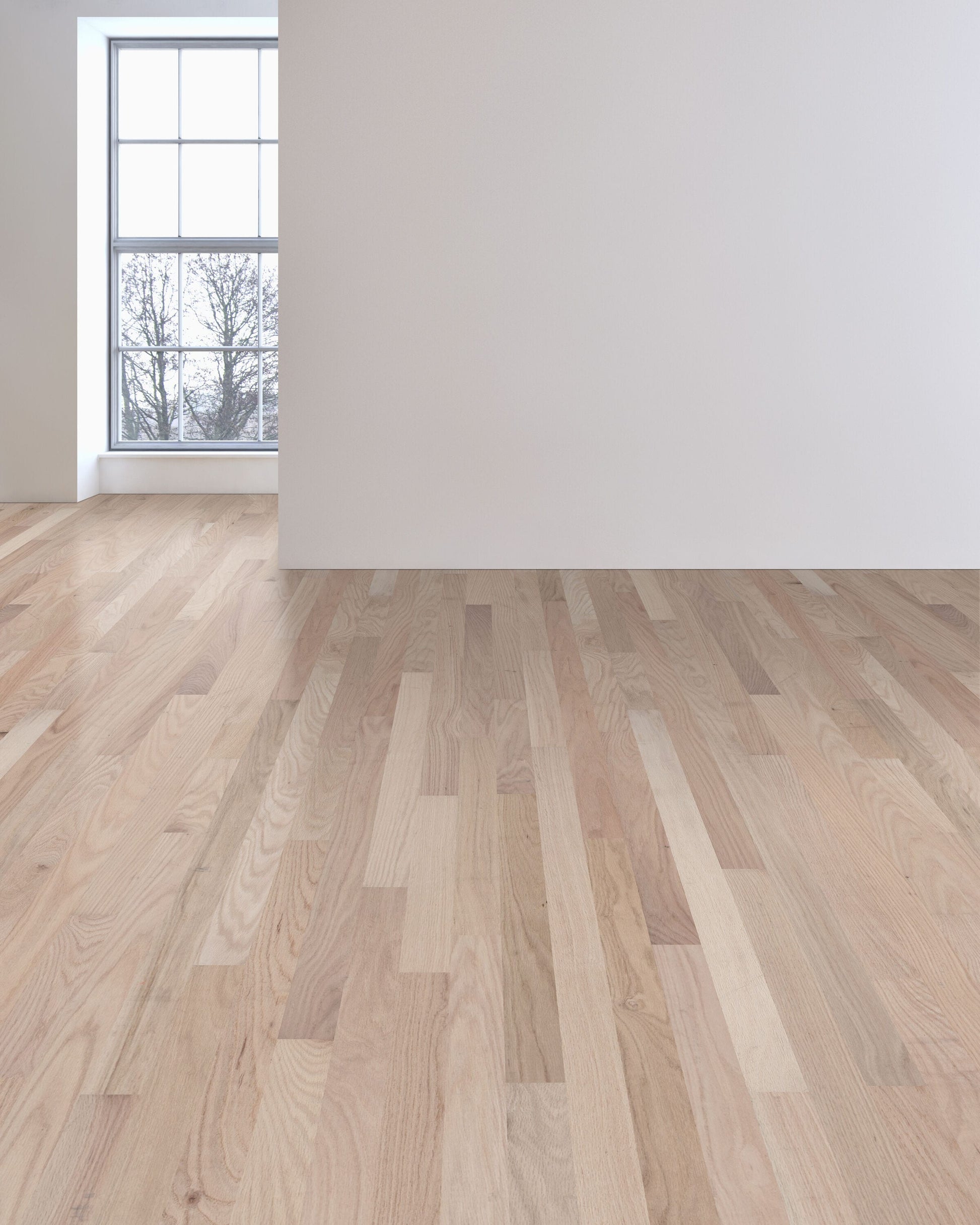 allen + roth Red oak Unfinished Select hardwood flooring — installed room view