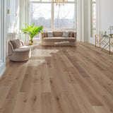 allen + roth Hickory South Beach hardwood flooring — surface grain detail