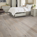 Beasley White oak Harris Island hardwood flooring — installed room view