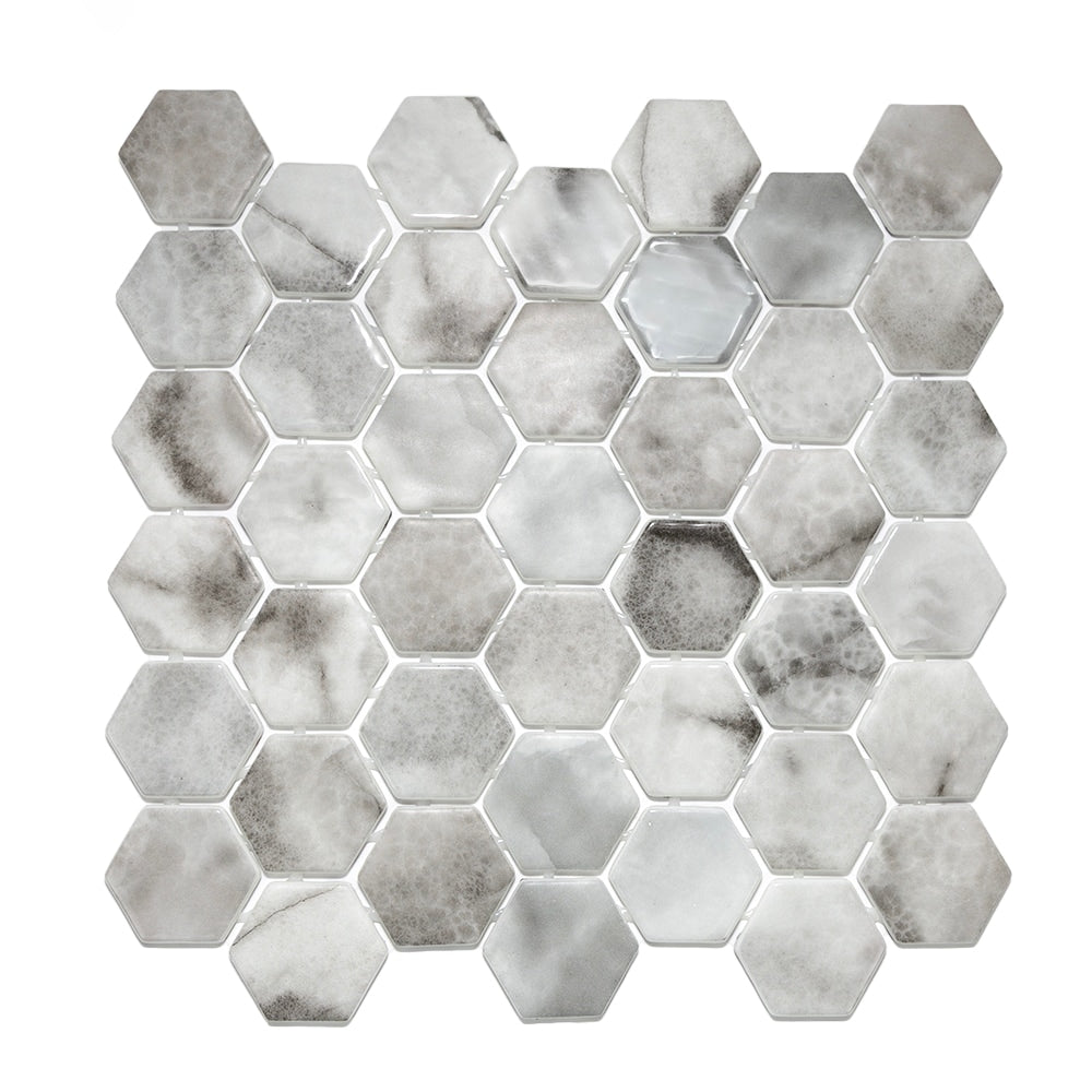 The Tile Life Eterna Hex Hermes 2-in x 2-in Multi-finish Glass Hexagon Mosaic Floor and Wall Tile product image
