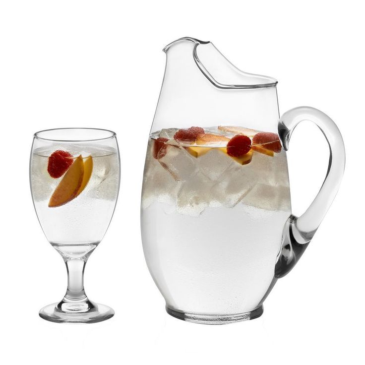 Carolina 7-Piece Clear Glass Entertainment Set