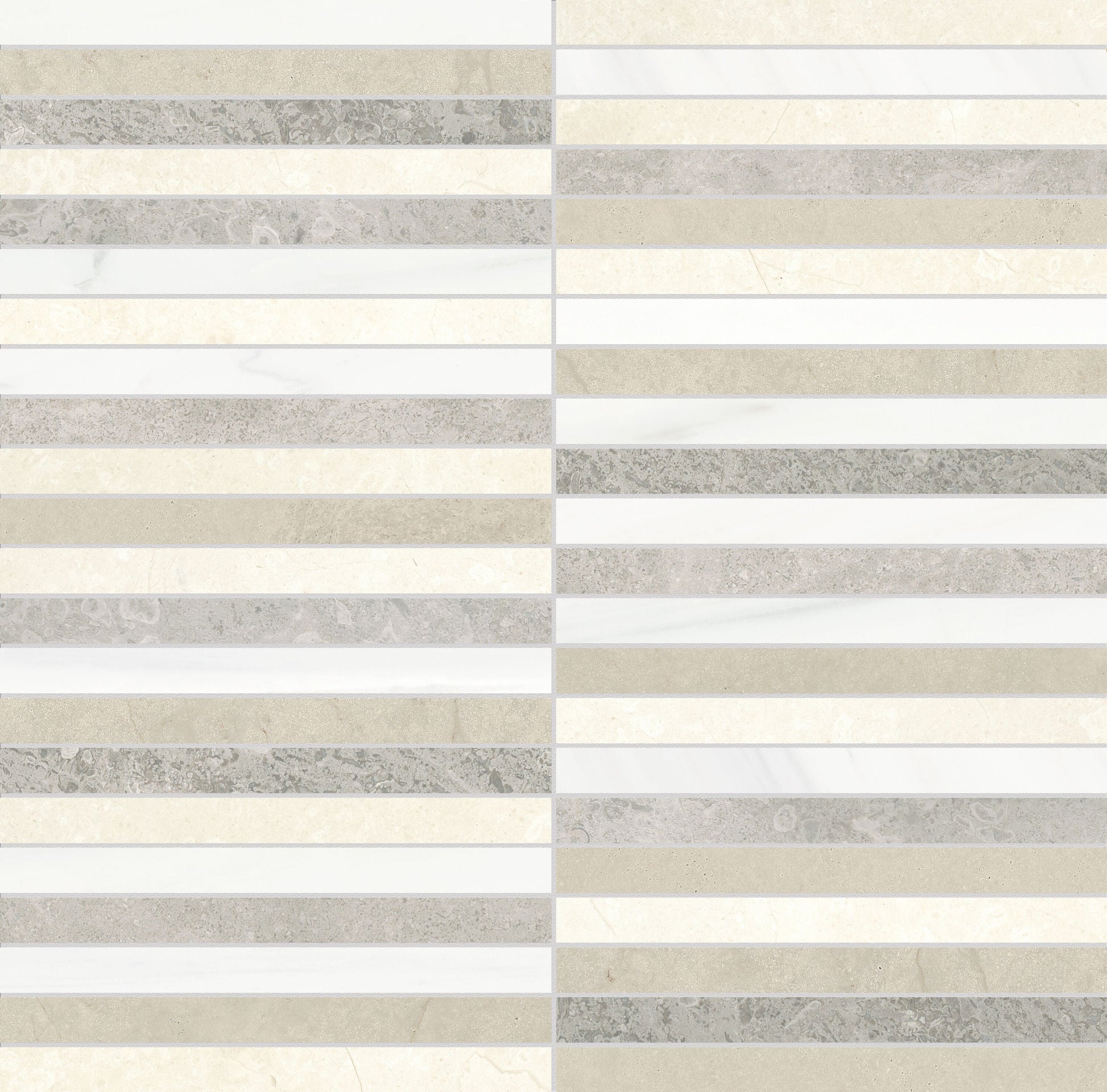 Satori Utopio Stacked Dune 12-in x 12-in Honed Natural stone Mixed Linear Mosaic Wall Tile product image