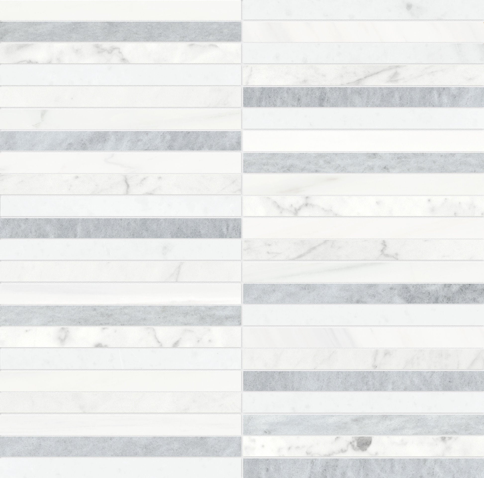 Satori Utopio Stacked Polar 12-in x 12-in Honed Natural stone Mixed Linear Mosaic Wall Tile product image