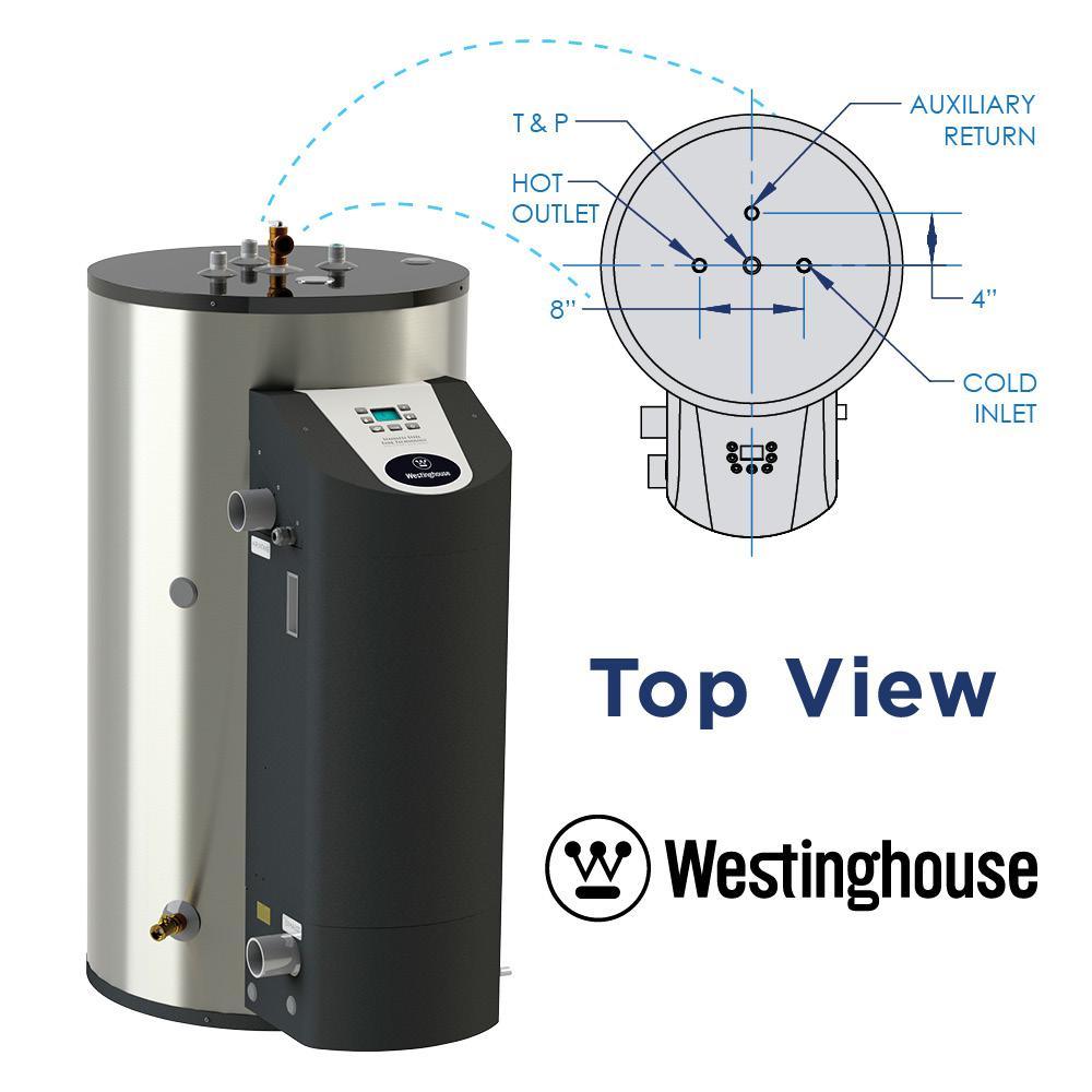 50 Gal. Ultra-High Efficiency/High Output 10 Year 76,000 BTU Natural Gas Water Heater with Durable Stainless Steel Tank - Super Arbor