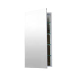 12 in. W x 30 in. H x 4 in. D Recessed or Surface Mount Medicine Cabinet in Aluminum - Super Arbor