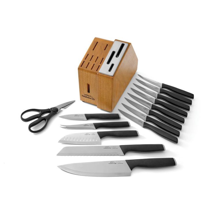 Select 15-Piece Self-Sharpening Cutlery Knife and Block Set