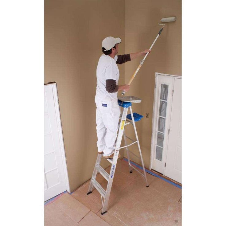 Werner 4 ft. H Aluminum Step Ladder Type I 250 lb. capacity